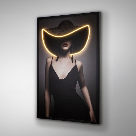 Tableau avec lumière LED Pamela (80x120cm.)