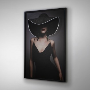 Tableau avec lumière LED Pamela (80x120cm.)