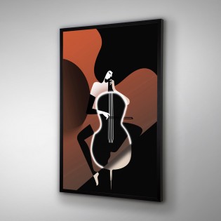 Tableau avec lumière LED Violonchelo (80x120cm.)