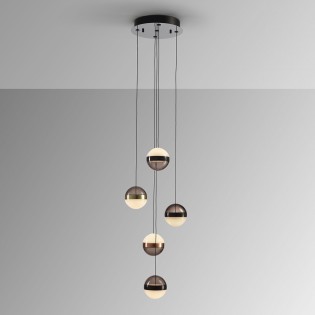Lámpara colgante LED Orbes (5x7.2W)