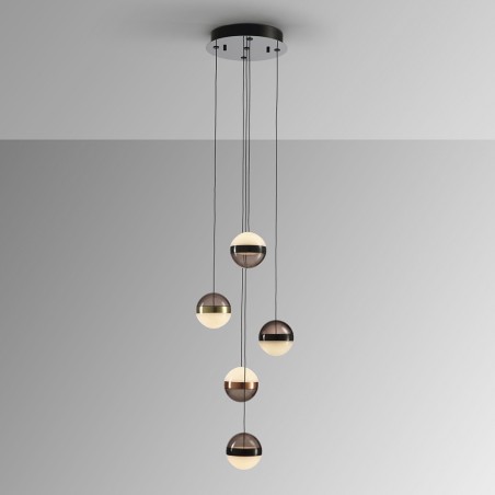 Lámpara colgante LED Orbes (5x7.2W)