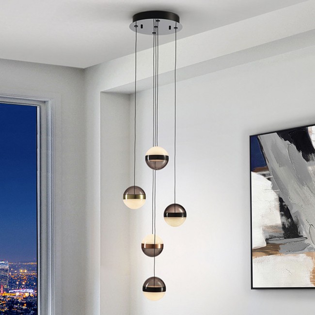 Lámpara colgante LED Orbes (5x7.2W)