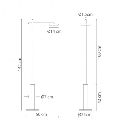 Lampadaire LED Rafaela 2700K (11.80W)