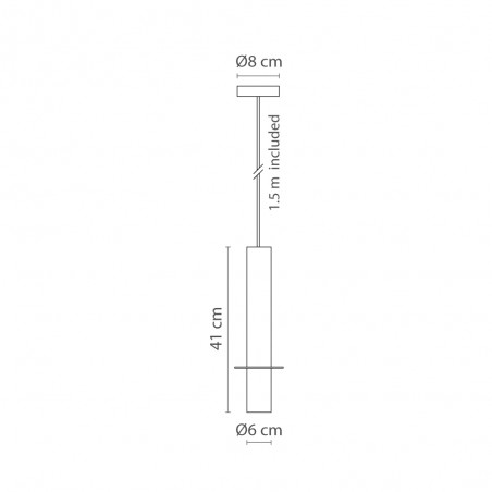 Lampe suspendue Rita Noir
