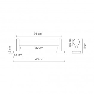 Applique LED pour salle de bains Roseline 36 (5W)