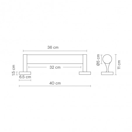 Applique LED pour salle de bains Roseline 36 (5W)
