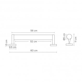 Applique LED pour salle de bains Roseline 56 (7W)