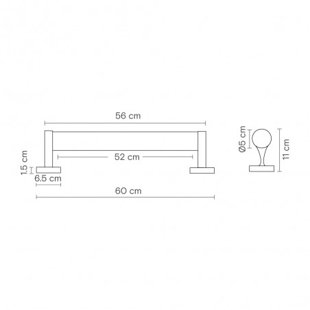 Applique LED pour salle de bains Roseline 56 (7W)