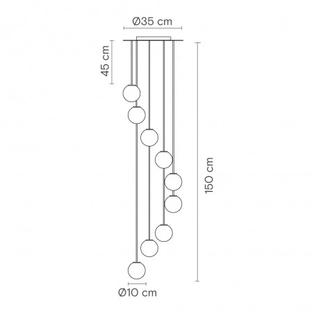 Lampe de plafond Royal Espiral (9 lumieres)