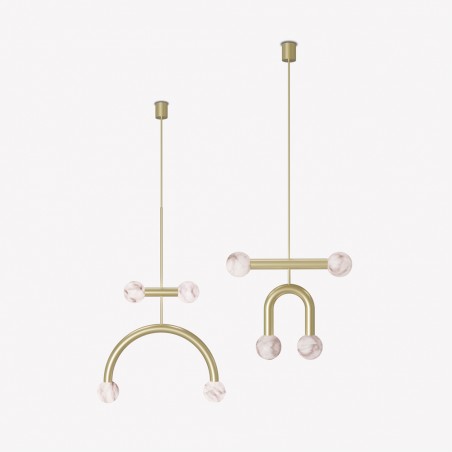 Lampe de plafond Rigoberta Duo Súper Curvo Albâtre