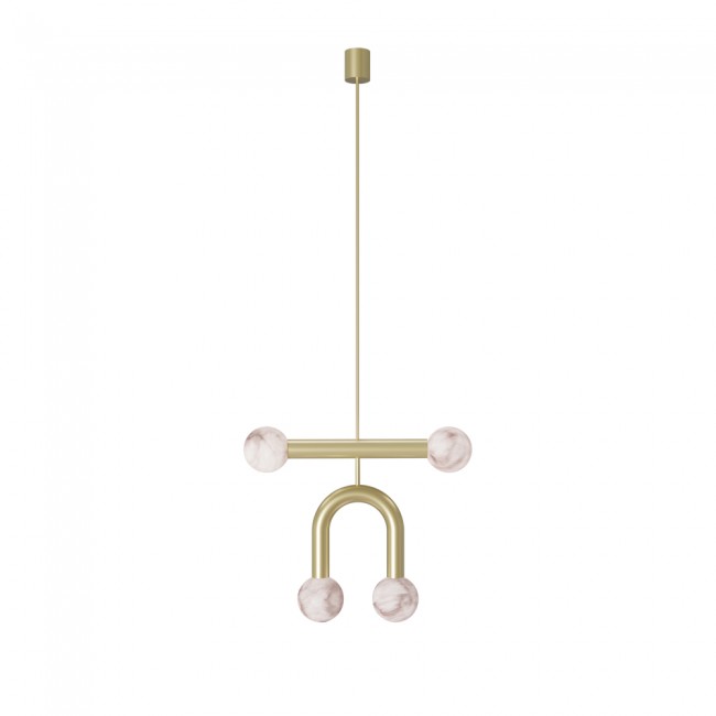 Lampe de plafond Rigoberta Duo Súper Curvo Albâtre