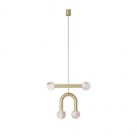 Lampe de plafond Rigoberta Duo Súper Curvo Albâtre