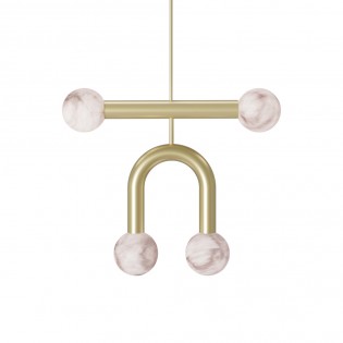 Lampe de plafond Rigoberta Duo Súper Curvo Albâtre