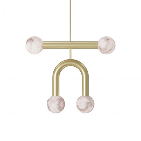 Lampe de plafond Rigoberta Duo Súper Curvo Albâtre