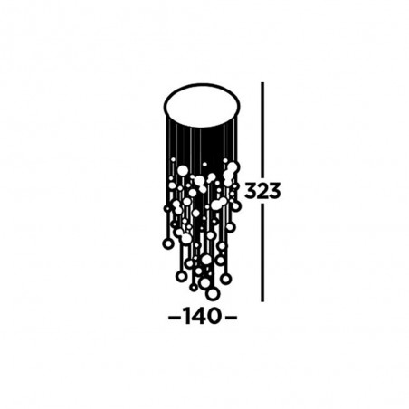 Lampe de suspension LED Planets (55x7W)