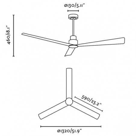 Ventilateur moderne NASSAU