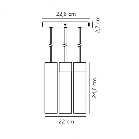 Lampe a suspension Tilo (3 lumieres)