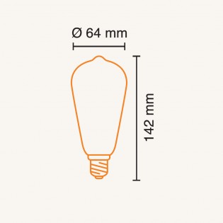 Ampoule LED E27 ST64 Or Classe A (7W)