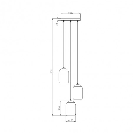 Lampe de suspension Cork (3 lumieres)