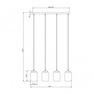 Lampe de suspension Cork (4 lumieres)