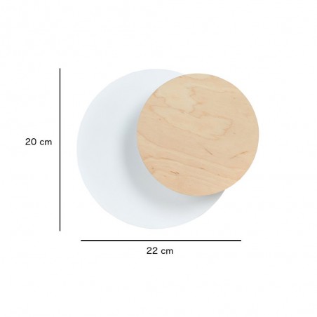 Applique Murale Aura Blanc+Bois