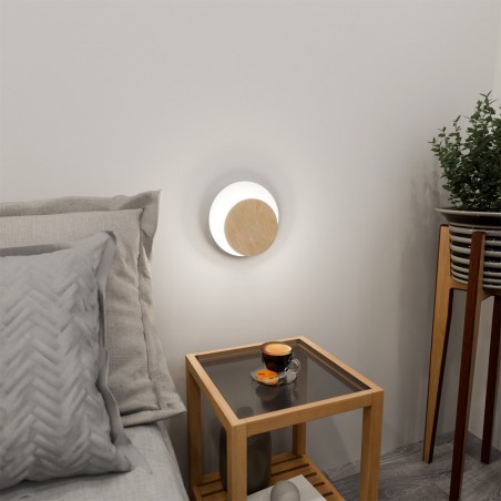 Applique Murale Aura Blanc+Bois