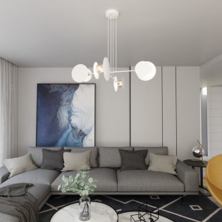 Lampe de plafond Denis Blanc (4 lumieres)