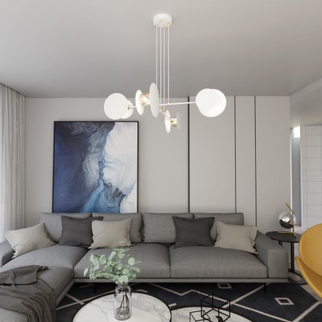 Lampe de plafond Denis Blanc (4 lumieres)