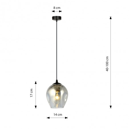 Lampe de plafond Domos Graphite
