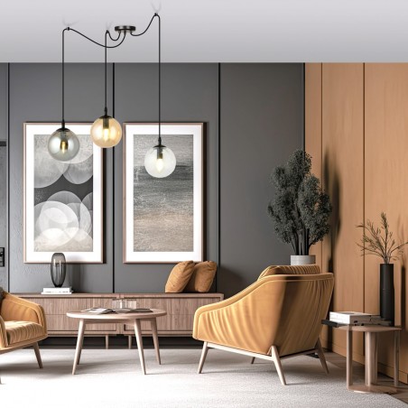 Lampe de suspension Fedora Mix (3 lumieres)