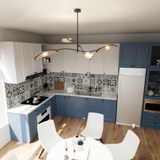 Lampe de plafond Flik Rotin (4 lumieres)