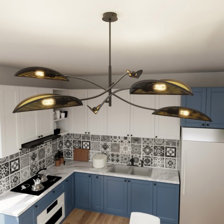 Lustre Flik Noir (6 lumieres)