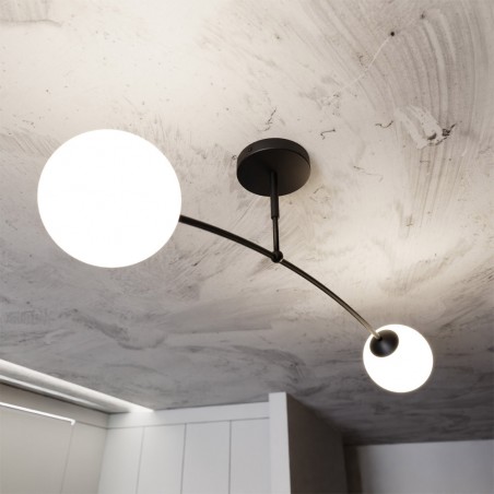 Plafonnier Mobis Noir (2 lumieres)