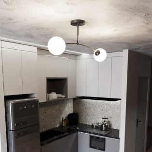 Plafonnier Mobis Noir (2 lumieres)