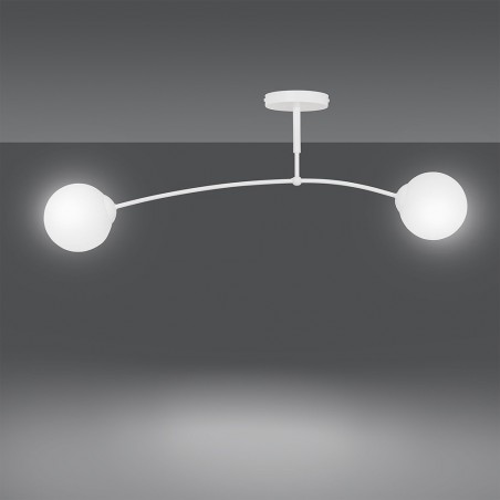 Plafonnier Mobis Blanc (2 lumieres)