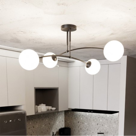 Plafonnier Mobis Noir (4 lumieres)