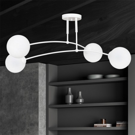 Plafonnier Mobis Blanc (4 lumieres)
