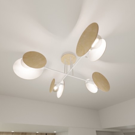 Plafonnier Olante Blanc (4 lumieres)