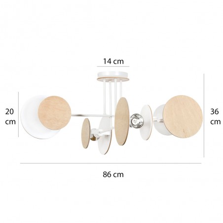 Plafonnier Olante Blanc (4 lumieres)