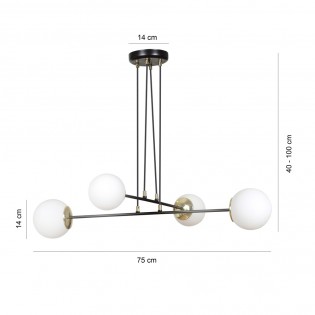 Lampe de plafond Signo Blanc (4 lumieres)