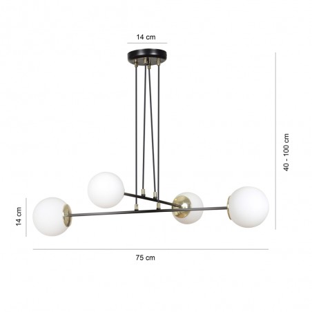 Lampe de plafond Signo Blanc (4 lumieres)