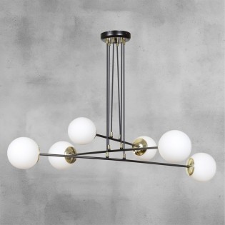 Lampe de plafond Signo Noir (6 lumieres)