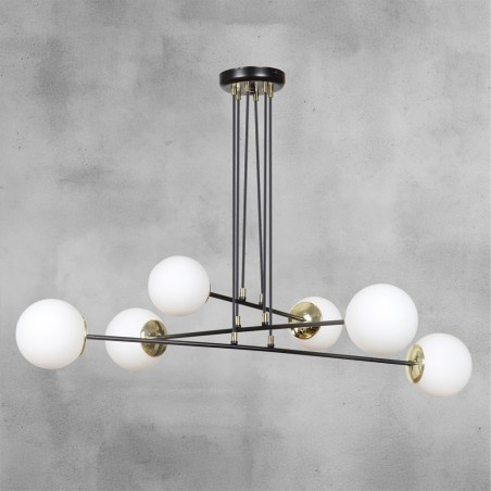 Lampe de plafond Signo Noir (6 lumieres)