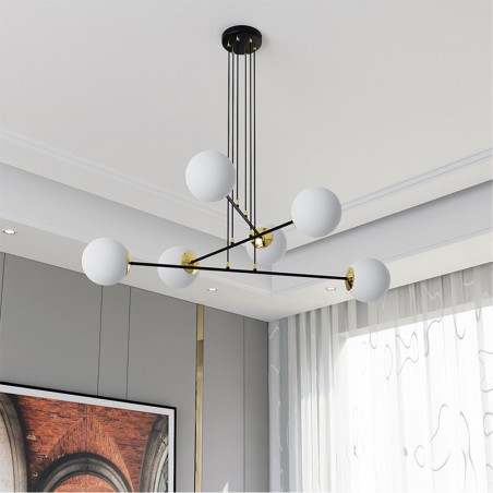 Lampe de plafond Signo Noir (6 lumieres)