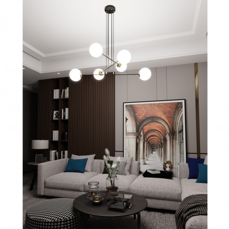Lampe de plafond Signo Noir (6 lumieres)