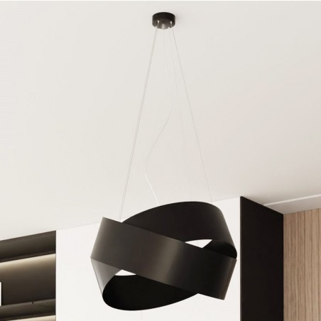 Lampe de plafond Tisla Noir