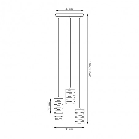 Lampe de plafond Miller II (3 lumieres)