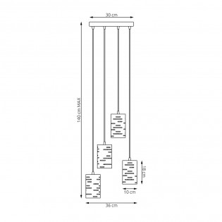 Lampe de plafond Miller II (4 lumieres)