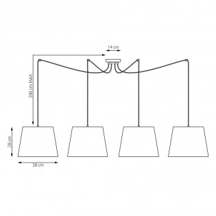 Lampe de suspension Astoria (4 lumieres)