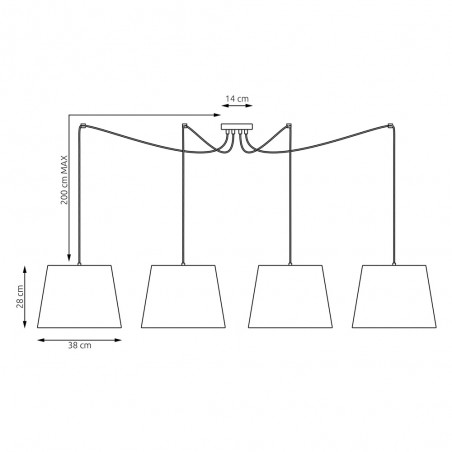Lampe de suspension Astoria (4 lumieres)